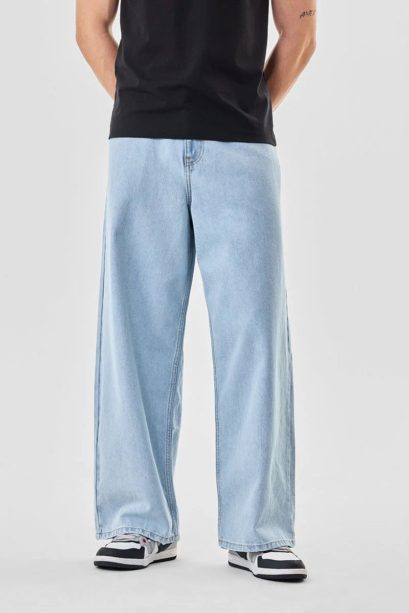 SNITCH Light Blue Baggy Jeans
